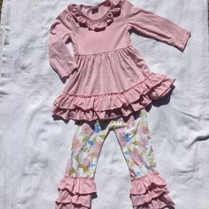 Sweet Girls ruffle pants and top set size 4